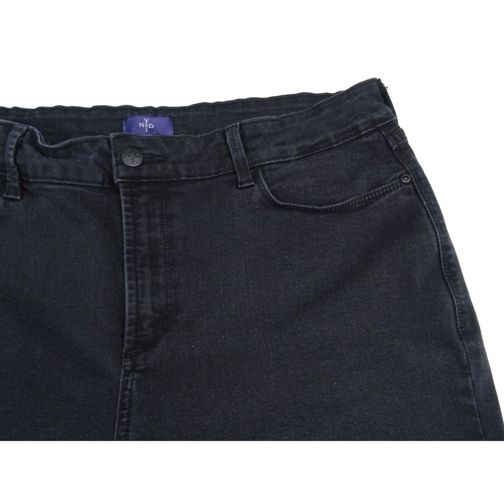 NYDJ Womens Jeans Size 16 Black Denim Ankle Stretch Lift Tuck High Rise - Picture 5 of 16